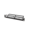 PATCH PANEL LANBERG 12 PUERTOS 1U RACK 19-ORGANIZADOR MODULOS KEYSTONE NEGRO