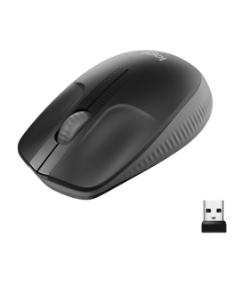 RATON LOGITECH M190 NEGRO GRIS RF INALAMBRICO PILAS