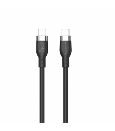 HYPER 2M SILICONE 240W USB C CHARGING CABLE BLACK