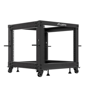 ARMARIO LANBERG ABIERTO RACK 19 9U 600X600 AJUSTABLE HASTA 1100 NEGRO