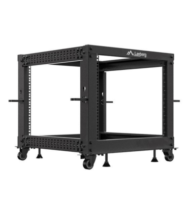 ARMARIO LANBERG ABIERTO RACK 19 9U 600X600 AJUSTABLE HASTA 1100 NEGRO