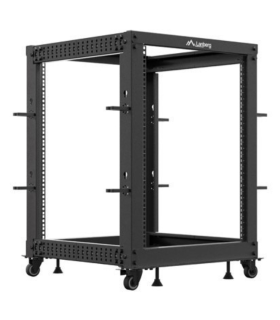 ARMARIO LANBERG ABIERTO RACK 19 15U 600X600 AJUSTABLE HASTA 1100 NEGRO