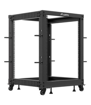 ARMARIO LANBERG ABIERTO RACK 19 15U 600X600 AJUSTABLE HASTA 1100 NEGRO