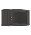 ARMARIO LANBERG MURAL RACK 19" 6U 540X350 FLAT PACK NEGRO PUERTA CRISTAL