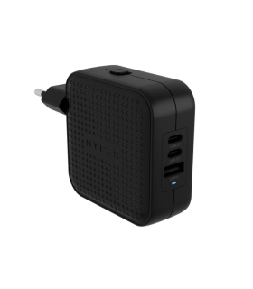 HYPERAR HYPERJUICEAR 70W USB C GAN TRAVEL CHARGER 3C1A BLACK