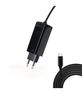 CARGADOR TOOQ PORTATIL GAN USB C PD 65W CUBICO NEGRO