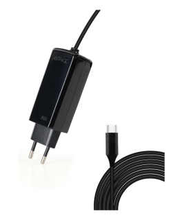 CARGADOR TOOQ PORTATIL GAN USB C PD 90W CUBICO NEGRO