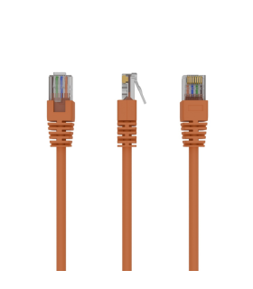 Cable CAT5E UTP moldeado 1m Naranja