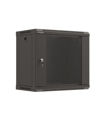 ARMARIO LANBERG MURAL RACK 19 9U 540X350 FLAT PACK NEGRO PUERTA CRISTAL