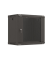 ARMARIO LANBERG MURAL RACK 19" 9U 540X350 FLAT PACK NEGRO PUERTA CRISTAL