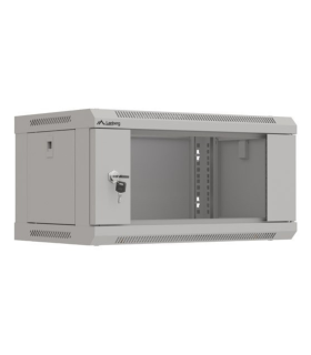 ARMARIO LANBERG MURAL RACK 19 4U 540X350 FLAT PACK GRIS PUERTA CRISTAL