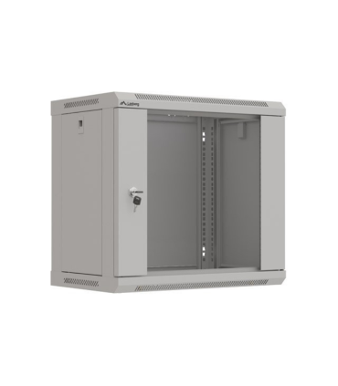 ARMARIO LANBERG MURAL RACK 19 9U 540X350 FLAT PACK GRIS PUERTA CRISTAL