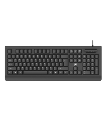 TECLADO EWENT CON LECTOR DNI QWERTY ES USB NEGRO