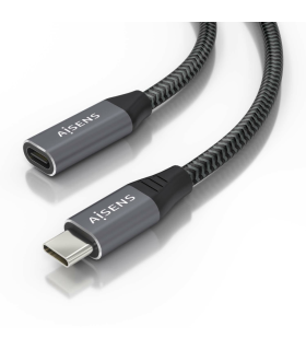 CABLE AISENS USB 32 GEN2X2 ALU 20GBPS 8K30 5A 100W USB C M H 20M