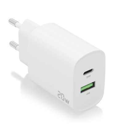 CARGADOR AISENS 20W 1XUSB C PD30 1XUSB A QC30 BLANCO