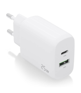 CARGADOR AISENS 25W 1XUSB C PD30 1XUSB A QC30 BLANCO