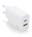 CARGADOR AISENS 25W 1XUSB-C PD3.0 1XUSB-A QC3.0 BLANCO
