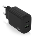 CARGADOR AISENS 25W 1XUSB C PD30 1XUSB A QC30 NEGRO