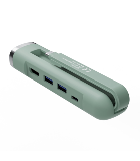 HUB EWENT USB C Y USB A MULTIPORT DOCK 5 1 HDMI VERDE