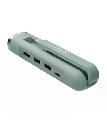 HUB EWENT USB C Y USB A MULTIPORT DOCK 5 1 HDMI VERDE