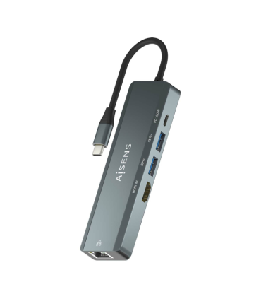HUB AISENS 5 EN 1 USB C A 1XHDMI 1XRJ45 2XUSB 1XPD 15CM