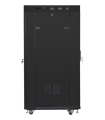 ARMARIO LANBERG RACK 19" 27U 600X800 FLAT PACK PUERTA MESH NEGRO CON LCD