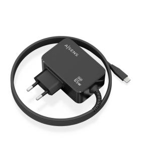 CARGADOR AISENS GAN 65W PD30 1XUSB C 18M NEGRO