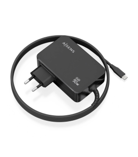 CARGADOR AISENS GAN 90W PD30 1XUSB C 18M NEGRO