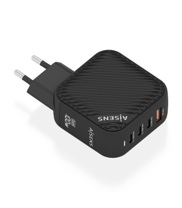 CARGADOR AISENS GAN 100W 3XUSB C PD30 QC40 1XUSB A QC30 NEGRO