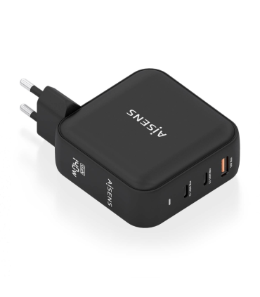 CARGADOR AISENS GAN 140W 2XUSB C PD31 QC40 1XUSB A QC30 NEGRO