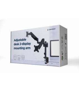 SOPORTE GEMBIRD PARA 2 PANTALLAS DE ESCRITORIO AJUSTABLE 17 32 HASTA 9 KG