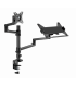 SOPORTE DE MESA GEMBIRD AJUSTABLE BRAZO PARA MONITOR Y BANDEJA PARA PORTATIL