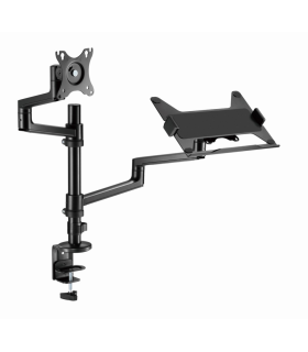 SOPORTE DE MESA GEMBIRD AJUSTABLE BRAZO PARA MONITOR Y BANDEJA PARA PORTATIL
