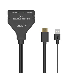 DUPLICADOR AISENS HDMI 4K30HZ 1X2 CON ALIMENTACION USB 30CM