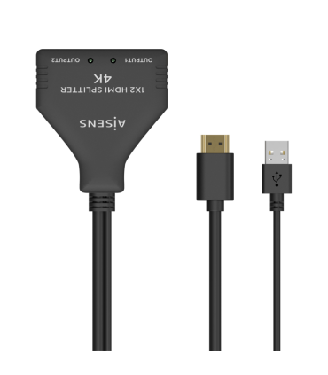 DUPLICADOR AISENS HDMI 4K30HZ 1X2 CON ALIMENTACION USB 30CM
