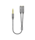 CABLE ADAPTADOR AISENS AUDIO JACK 35 4P M 2XJACK 35 3P H 25CM