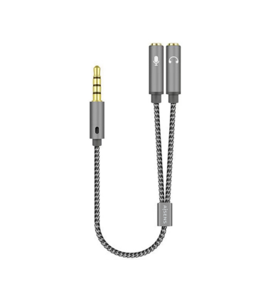 CABLE ADAPTADOR AISENS AUDIO JACK 35 4P M 2XJACK 35 3P H 25CM