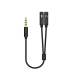CABLE ADAPTADOR AISENS AUDIO JACK 35 4P M 2XJACK 35 3P H 25CM