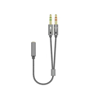 CABLE ADAPTADOR AISENS AUDIO JACK 35 4P H 2XJACK 35 3P M 25CM