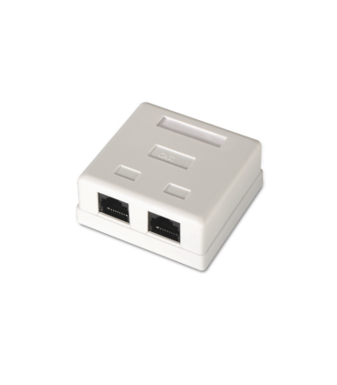 ROSETA DE SUPERFICIE AISENS RJ45 CAT6 UTP 2 TOMAS BLANCO
