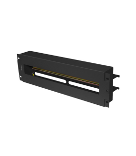 PANEL LANBERG DE DISTRIBUCION DE TENSION 19 3U CON RAIL DIN TS 35 NEGRO