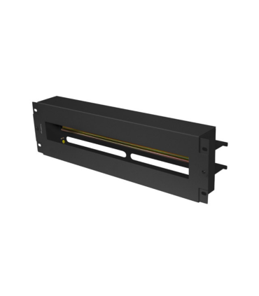 PANEL LANBERG DE DISTRIBUCION DE TENSION 19 3U CON RAIL DIN TS 35 NEGRO