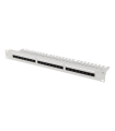 PATCH PANEL LANBERG 24 PUERTOS 1U 19" CAT.6 UTP CON ORGANIZADOR CABLES GRIS