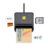 LECTOR DNI TARJETAS AISENS SIM SD Micro SD MMC RS MMC MMC Micro NEGRO