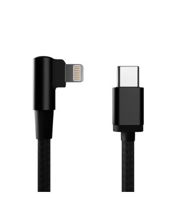 CABLE GEMBIRD USB CM 8PIN DE 8 PINES TRENZADO DE ALGODON EN ANGULO 02 MNEGRO