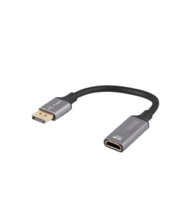 ADAPTADOR LANBERG 4K DISPLAYPORT MACHO HDMI HEMBRA 20CM