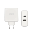 AISENS CARGADOR 57W 1xUSB-C PD3.0 45W 1xUSB-A 5V 2.4A 12W BLANCO