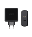 CARGADOR 57W AISENS 1xUSB-C PD3.0 45W 1xUSB-A 5V 2.4A 12W NEGRO