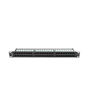 PATCH PANEL LANBERG 48 PUERTOS 1U 19 CAT6 NEGRO