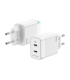 CARGADOR GAN AISENS 45W 2XUSB C PD30 QC40 BLANCO